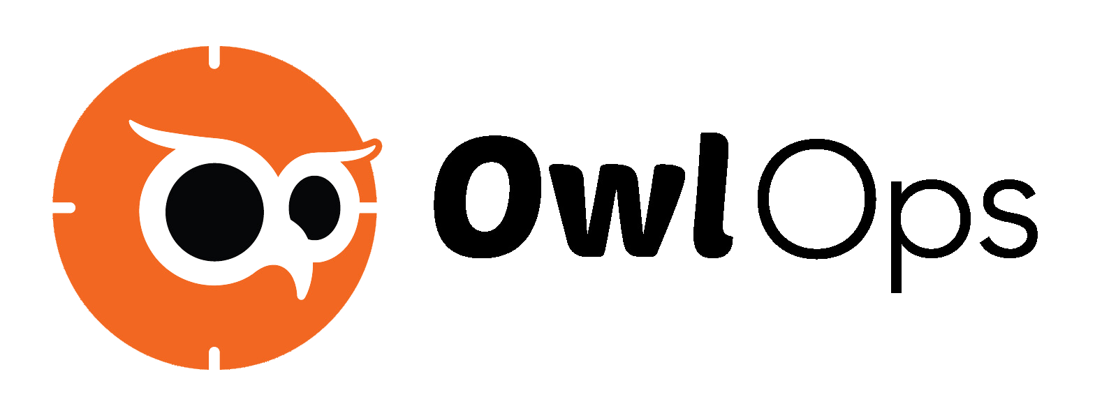 OwlOps Logo Horizontal White Outline
